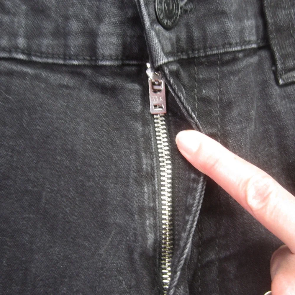 True‎ Religion Jeans Mens 38x33 Black Geno No Flap Relaxed Slim Horseshoe